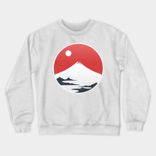 Minimalist Fuji Hama design / ミニマリスト 富士 浜 デザイン Crewneck Sweatshirt